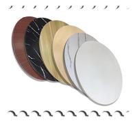 50" Wooden Lazy Susan Rotating Serving Tray Large Silent Turntable for Dining Table Perfect for Spices & Food Delivery - White 120 cm (50 in)