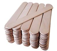 50 Wooden Lollipop Sticks Jumbo Natural Craft 150mm X 19mm - Lolly Plant Labels - Wood Craft - Garden - Structures Smooth Premium Quality Wide Large Stick