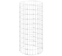 (50 x 100 cm (Dia. x H)) vidaXL Circular Gabion Pole Garden Gabion Basket Gabion Cage Galvanised Steel