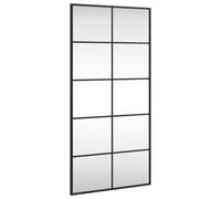 (50 x 100 cm) vidaXL Wall Mirror Hallway Makeup Mirror Hanging Mirror Black Rectangle Iron