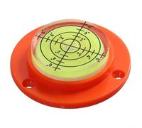 50 x 12mm Mini Round Bubble Level with Clear Acrylic and Black Angle for Spirit Level Applications Including For Bullseye and Position Indication Tools (orange shell green water)