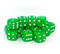 50 x 12mm opaque Plastic dice (Green)