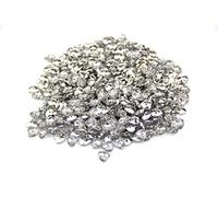 50 x 12mm Silver Plated Acrylic Two Hole Heart Button Plastic Crystal Glass