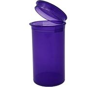 50 x 13 Drams Pop Tops vials 50ml Storage containers Herbs & Medicine Container, Squeeze containers (Transparent Purple)