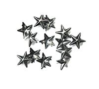 50 x 15mm Star Nail Head Punk Studs Gun Metal Hand Pressed DIY Leathercraft Goth Spikes Decorative Star Shaped Studs by Wedding Décor