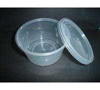 50 x 16oz Round Microwavable Container & Lids (12cm x 6cm)(Free P & P on all products)