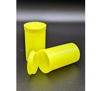 50 x 19 Drams Pop Tops vials 80ml Storage containers Herbs & Medicine Container, Squeeze containers (Lemon)