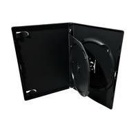 50 x 2 Disc Amaray Black Empty Double DVD Cases 14mm Spine Red Tag Genuine