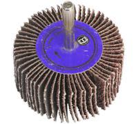50 x 25mm Aluminium Oxide Flap Wheel - 6mm Shaft - 40 Grit - Abrasive Sanding