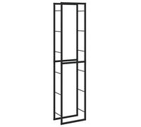 (50 x 30 x 209 cm) vidaXL Firewood Rack Fireplace Log Store Firewood Log Rack Holder Black Steel