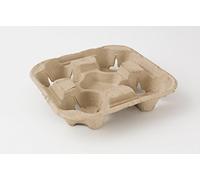 50 x 4 Cup Biodegradable Cardboard Paper/Plastic Cup Tray Holders