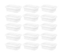 50 x 4 Litres Clear Storage Box With Lids Strong Stackable Containers BULK BUY