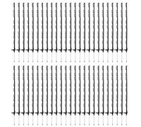 50 x 4ft Black Electric Fence Plastic Poly Posts Temporary Fencing Horse Paddock Line Stakes Poles