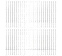 50 x 4ft White Electric Fence Plastic Poly Posts Temporary Fencing Horse Paddock Line Stakes Poles