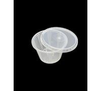 50 x 4oz Round Food Containers With Separate Lids | Sauce Cups | Deli Pot | Ice Cream Tubs | BPA Free Take Away Containers (50, 4oz)