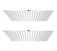 (50 x 50 cm/ 2 pcs) vidaXL 1/2x Rain Shower Head Stainless Steel Square Sprinkler Multi Sizes