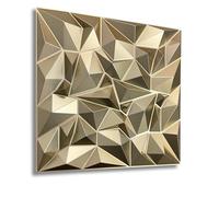 50 x 50 cm 3D Panels PVC Wall Panels 3D Effect 20 x 5 m² 3D Panels D101 Champagne Gold