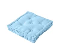(50 x 50 cm, Blue) Cotton Plain Floor Cushion
