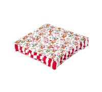 Homescapes Cotton Owl Floor Cushion in Red | Size: 50 cm x 50 cm Homescapes Red 50 cm x 50 cm