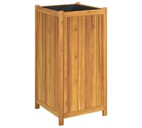 (50 x 50 x 100 cm) vidaXL Garden Planter with Liner Outdoor Flower Pot Box Solid Wood Acacia