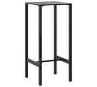 (50 x 50 x 110 cm) vidaXL Bar Table Outdoor Pub Table Bistro Table Black Powder-coated Steel