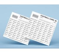 50 x 60 Team football scratch cards UK team names FUNDRAISING IDEAS