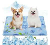 50 x 65 cm Digitally Printed Snowflake Pattern Cooling Mat for Pets, Kraft Paper Box - Cooling Mat with Snowflake Pattern, Summer Mattress, Pet Heat Stroke Prevention Product