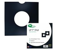 50 x 7" Black Record Vinyl Card Sleeves (Black)