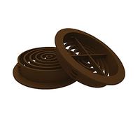 50 x 70mm Brown Plastic Round Soffit Air Vents / Upvc Push in Roof Disc / Fascia