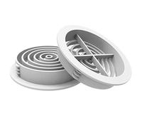 50 x 70mm White Plastic Round Soffit Air Vents/Upvc Push in Roof Disc/Fascia