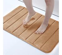 (50 x 80 cm, Beige) Non Slip Shower Bath Mats Memory Foam Bathroom Rug