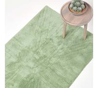 (50 x 80 cm, Sage green) Cotton Tufted Rug Union Jack Plain Embossed Mat