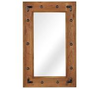 (50 x 80 cm) vidaXL Mirror Decorative Makeup Vanity Hall Bathroom Mirror Solid Acacia Wood