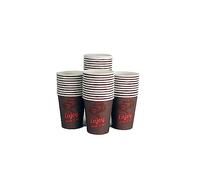 50 x 8oz Single Wall White Paper Cups for Hot & Cold Drinks Premium Disposable Coffee/Tea Paper Cups Perfect for Your Home, Café, Work, Parties or Outdoors.