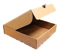 50 x 9” & 45mm deep Plain Pizza Boxes, Takeaway Pizza Box, Strong Postage Boxes 9 inch Brown, 9 inch mailing box