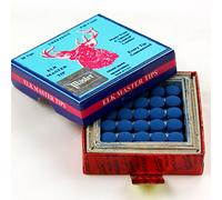 50 x 9mm Tweeten ELKMASTER Leather Snooker Pool Cue Tips (full box)