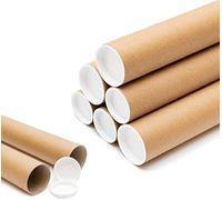 50 x A1 Postal Tubes for Poster Artworks Paintings Documents Blueprints 630mm x 50mm Cardboard Rolls + End Caps
