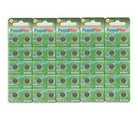 50 x AG13 LR44 1.5 V PoundMax Alkaline Button Cell Battery