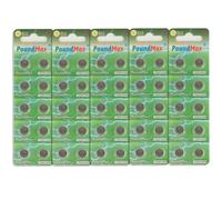50 x AG13 LR44 1.5 V PoundMax Alkaline Button Cell Battery