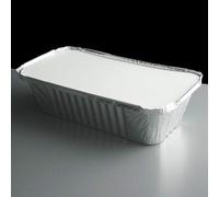 50 x Aluminium Foil Food Containers and Lids Size 6a Trays Large Storage Takeaways…