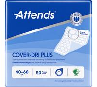 Attends Disposable Bed Pads Plus 40x60cm - 1 Pack of 50 Incontinence Bed Pads