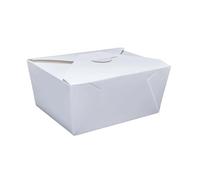 50 x Biodegradable Medium White Leak-Proof Leakproof Deli/Food Boxes/Takeaway 6"x5.75"x2.5 (No8)