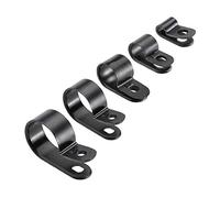 50 x Black Nylon 15.8mm P Clips for Conduit, Cable, Tubing & Sleeving