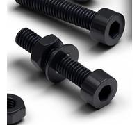 50 x Black Nylon Socket Head, Plastic Machine Screws, M3 x 20mm, Plastic Bolts, Nuts & Washers