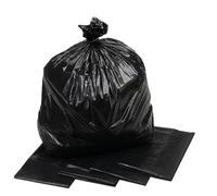 50 x Black Refuse Sacks Medium Duty 90L - Recycled Bin Liners | Large Strong Black Bin Bags for Rubbish, Waste & Recycling | 18x29x39 Inch Polythene Bin Bags for Kitchen, Office & Commercial Use