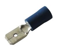 50 x Blue 6.3mm Male Spade Connector Push On Car Radio Speaker Crimp Terminal