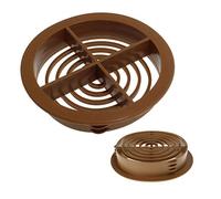 50 x Caramel Plastic Soffit Vents 70mm Circular Push Fit Eaves Disc Roof Vent Air Grille