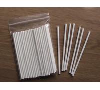 50 x Carlton 152mm (6") White Paper Lollipop Sticks Cake Pops Craft Sticks