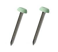 50 x Chartwell Green UPVC 40mm Poly Top Pins Plastic Headed Fascia Fixings