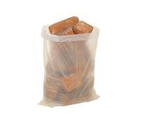 50 x Clear Rubble Sacks Heavy Duty 80L - Extra Strong Thick Builders Bags 100 Micron | 20 x 30" Transparent Refuse Sacks | Construction Waste Removal Bags for Rubble, Sand, Gravel, Garden & DIY Waste